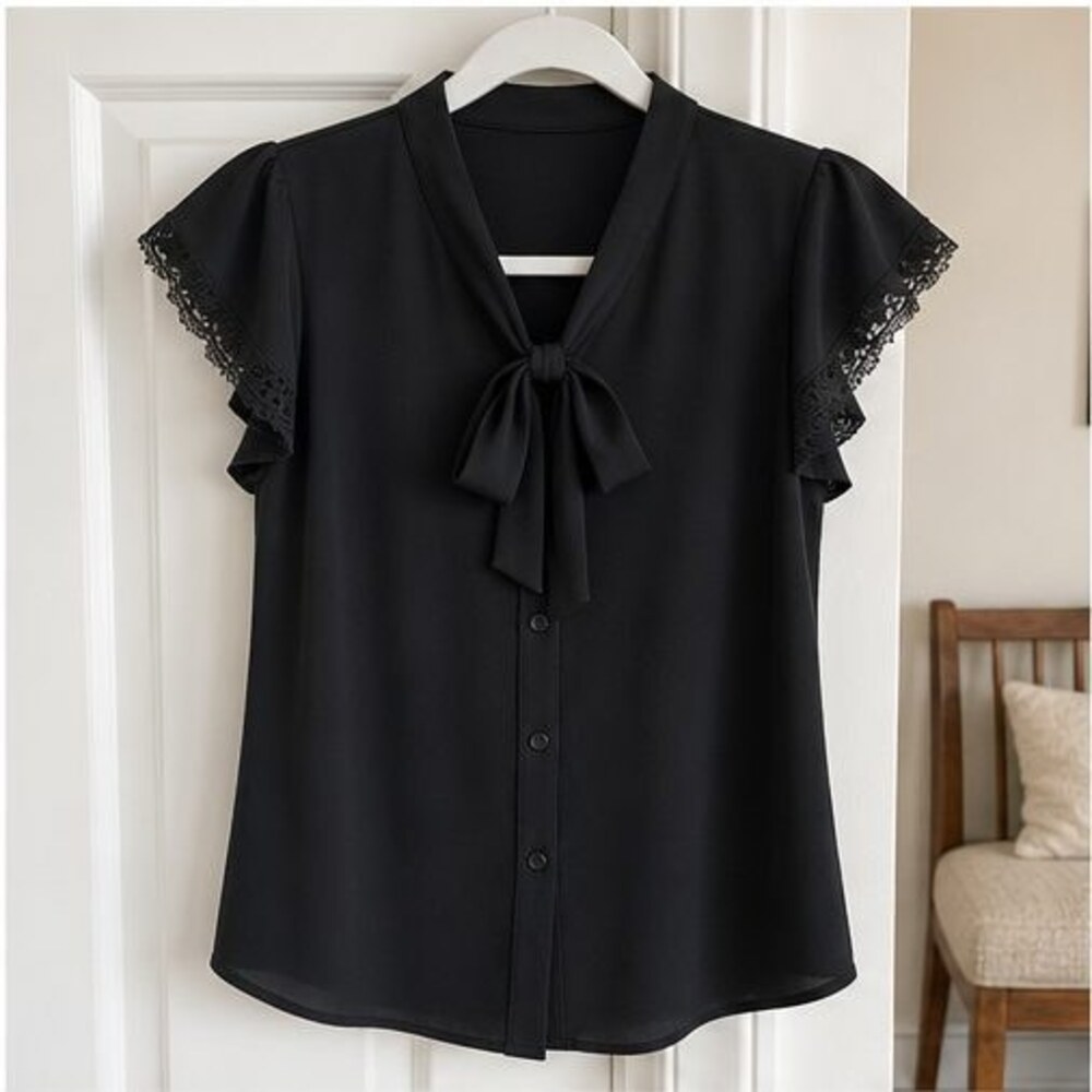 Sage Lace Trim Top